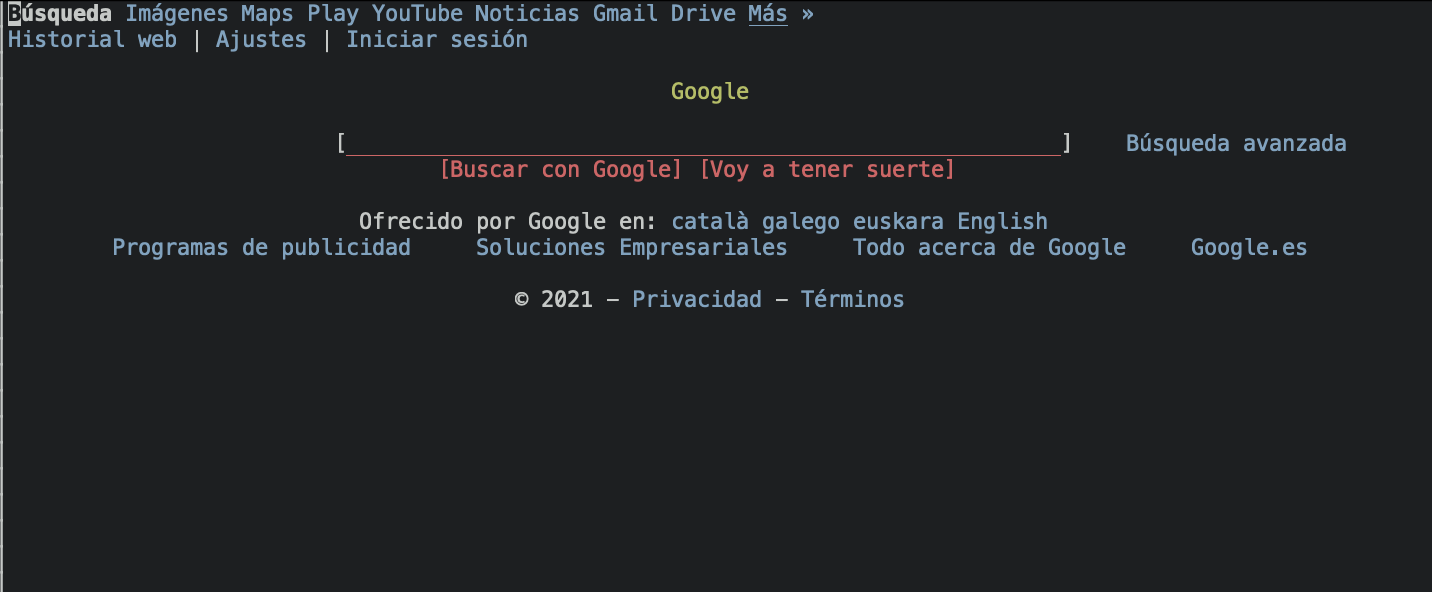 Google en la terminal